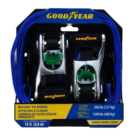 Goodyear 12ft 500 lb Ratchet Tie Down GY5000
